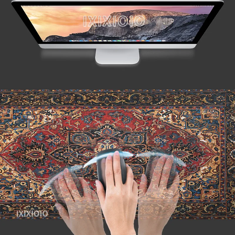 Mouse Pad Gamer Persian Rug XL Home Custom New Mousepad XXL Mouse Mat Natural Rubber Carpet Soft Non-Slip Computer Mouse Mats