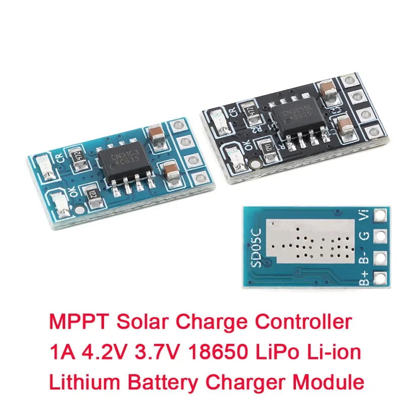 MPPT Solar Charge Controller 1A 3.2v 3.7V 18650 LiPo Li-ion Lithium Battery Charger Module SD05CRMA Solar Panel Battery Charging