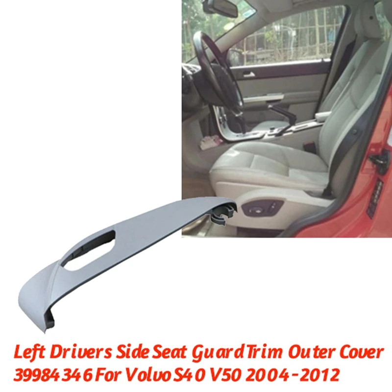 

Left Drivers Side Seat Guard Trim Cover 39984346 For Volvo S40 MK2 V50 2004-2012 Car Seat Adjust Panel Outer Cover