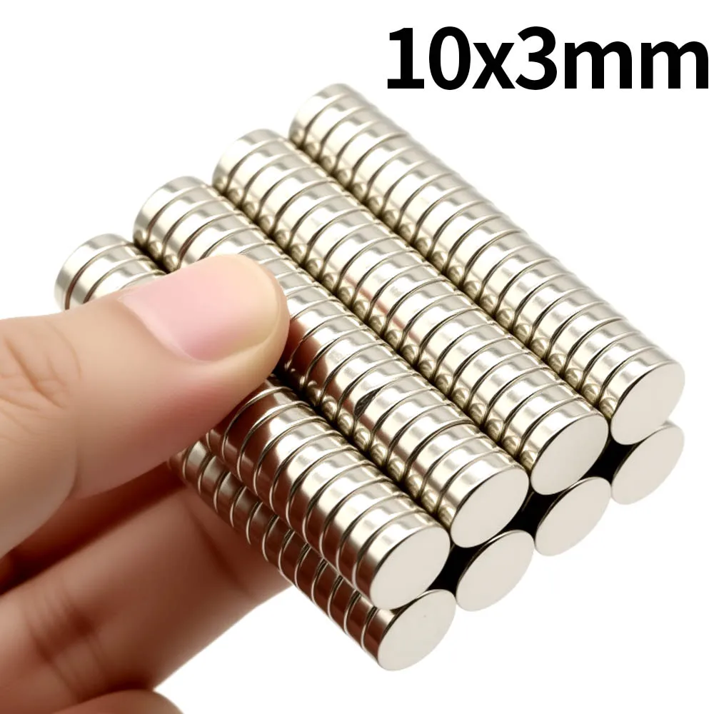 10x3 مللي متر سوبر قوي مغناطيس النيوديميوم N35 ندفيب المغناطيسي الدائم imanes جولة مغناطيس قوي مغناطيس الثلاجة