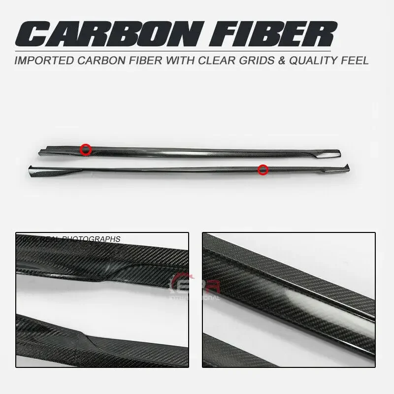 For 2016 Onwards KIA K5 Optima JF ZE Style Carbon Fiber Side Skirt Addon Trim Extension Bodykits