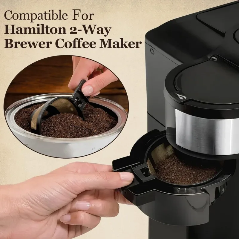 B08B-Reusable Single Serve Brewer Coffee Basket Grounds Filter Replacement For Hamilton Beach 2-Way Brewer Coffee Maker