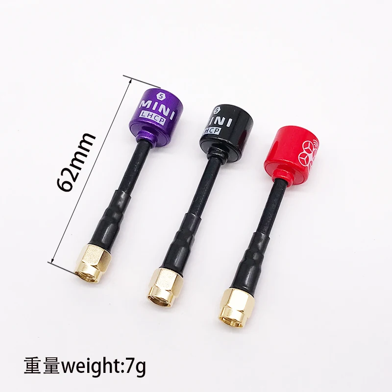 قصير 5.8G مصاصة 5 LHCP هوائي مكاسب عالية 2.8Dbi SMA/UFL(IPEX)/MMCX ل Caddx فيستا الرقمية HD DJI وحدة الهواء FPV نظام الطائرة بدون طيار