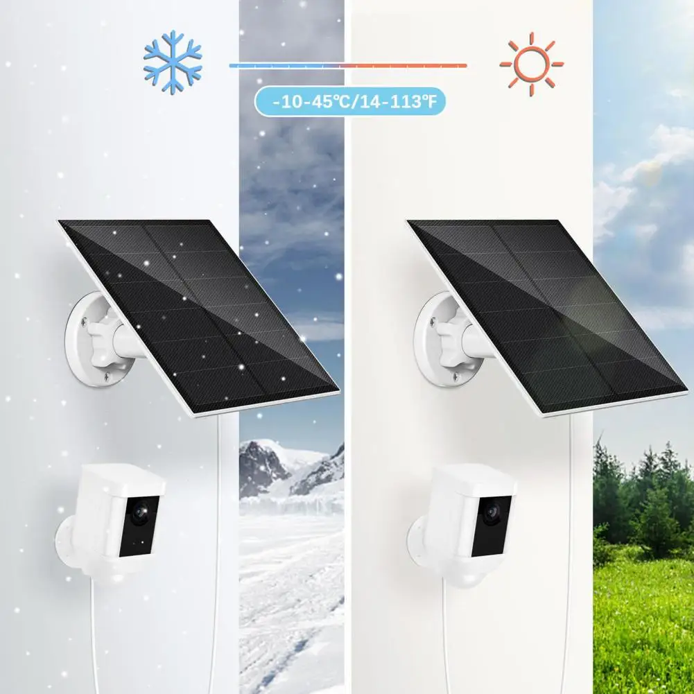 Solar Panel for Ring Camera Waterproof 5W Solar Panel Charger with 13 foot Cable for Ring Spotlight Cam Plus Pro Battery for Sti
