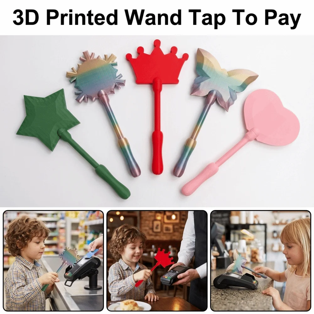 

Креативный 3D-печатный чехол-держатель для карт с функцией Tap To Pay, легкий, портативный, бесконтактный, забавный, 35 см, подарок для девочек