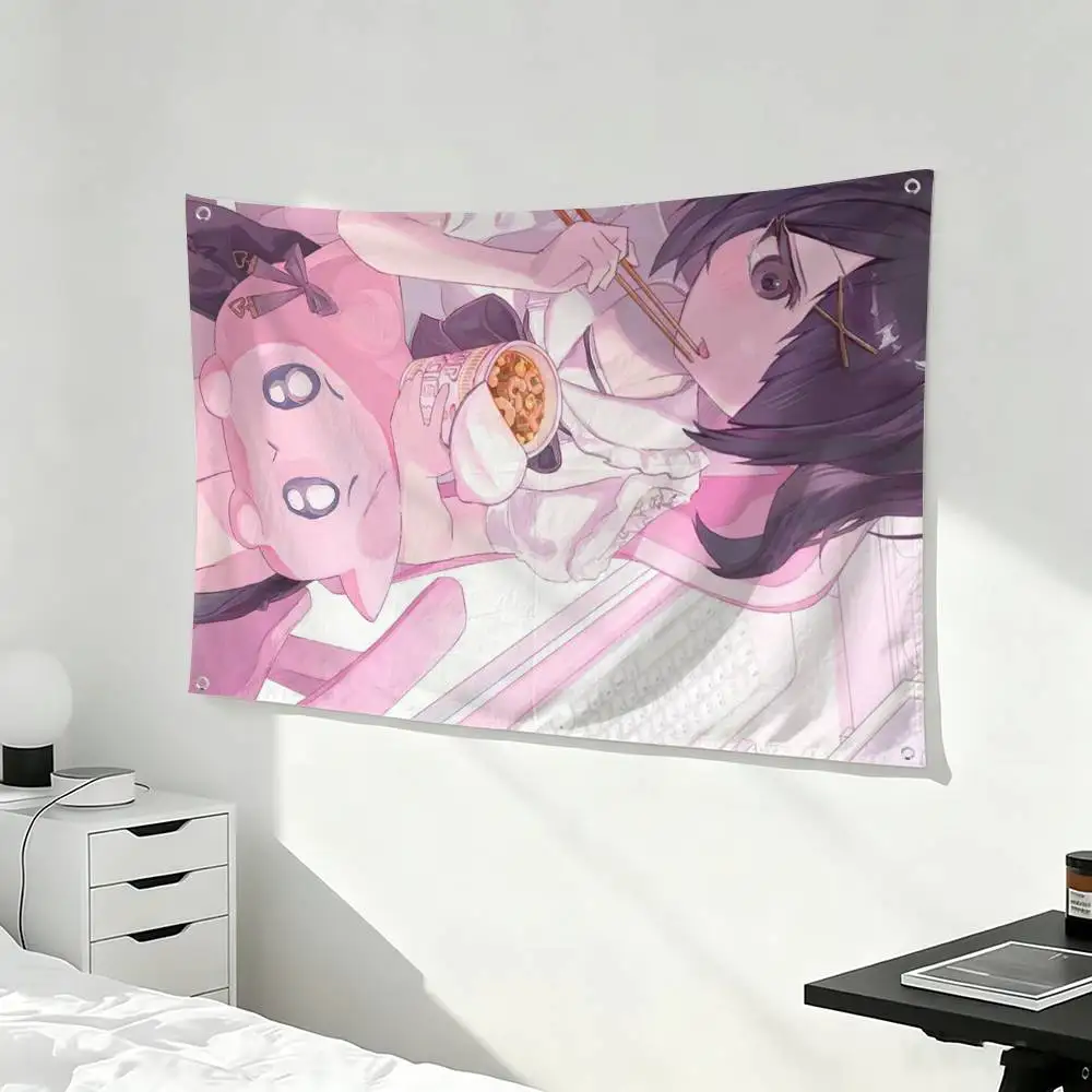 Ame chan Needy Streamer Overload Flags Wall Hanging Tapestry Outdoor Garage Room Decorative flag Background Blanket