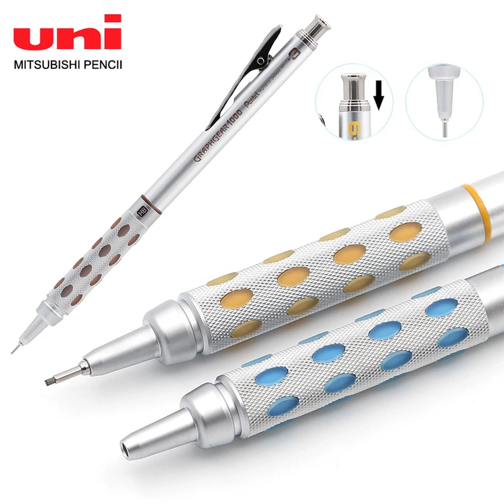 

1pcs Japan Pentel Mechanical Pencil Graph Gear Metal Rod Low Center of Gravity Retractable Pen Tip Painting Drawing Supplies