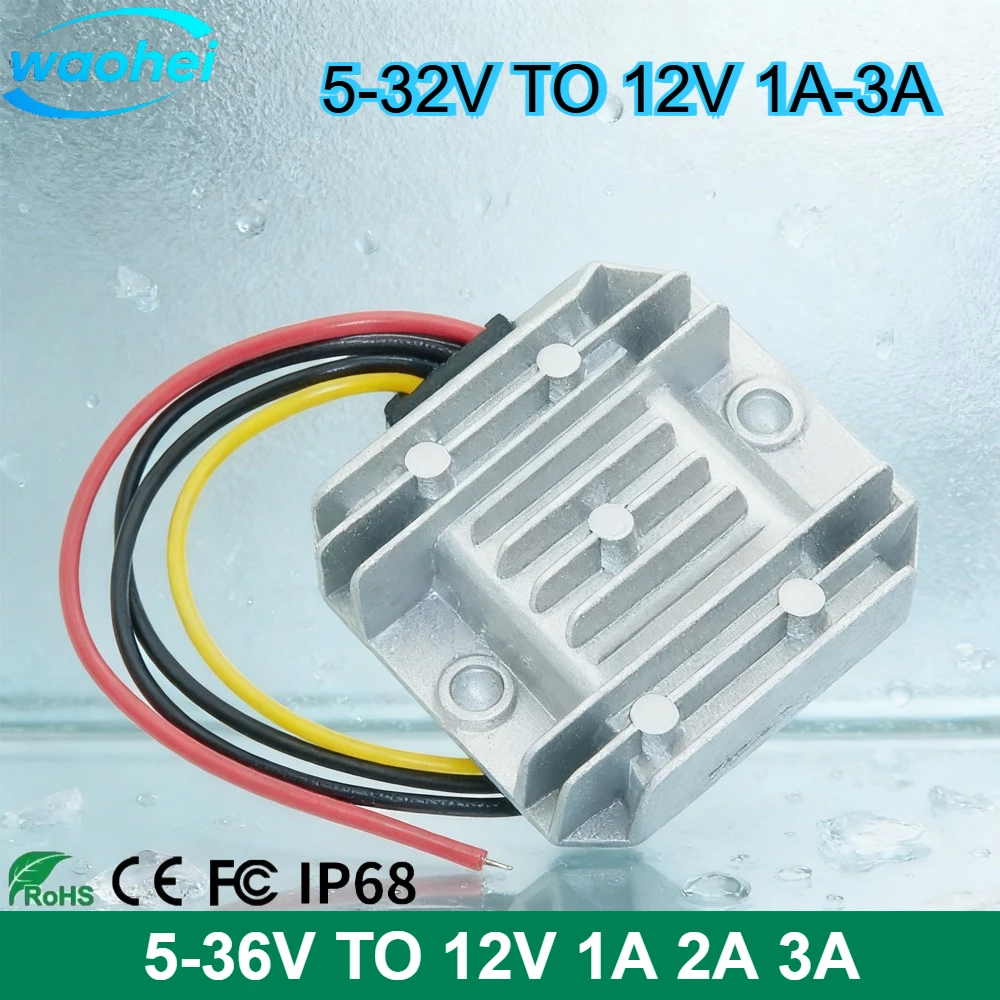 

12V 14V 15V 18V 24V 5-36V to 12V 1A 2A 3A DC DC Boost Buck Power Converter 5-32V TO 12VStep Up Down Voltage Regulator Stabilizer