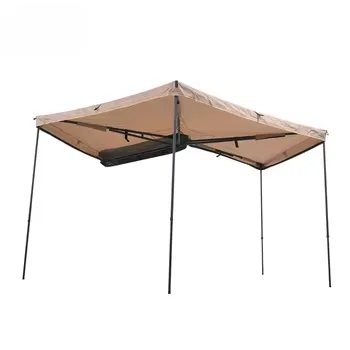 Direct Factory Mystery Deer Double Rod 270 Degree Fan-Shaped Car Side Tent Quick-Open Oxford Fabric Canopy Single Layer
