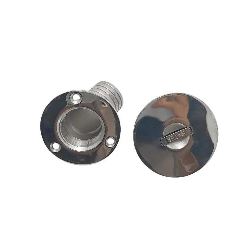 Fuel/Gas/Water/Diesel/Waste Boat Deck Angled Marine Fuel Fill Neck Keyless Stainless Steel 316 Deck Fill Kit