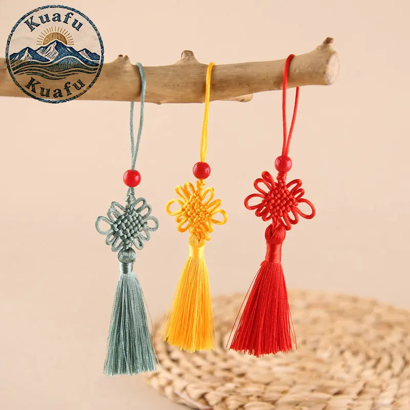 5/10/20 Stück 5CM Quasten Chinesische Knoten Seidenquaste Mini-Perlenanhänger Fransen für Vorhänge DIY Basteln Schmuckherstellung Dekoration – Detail 3