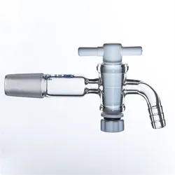 19/26 24/29,Glass Vacuum Adapter,Bent Hose Connection,Lab Stopcock,Chemical Valve