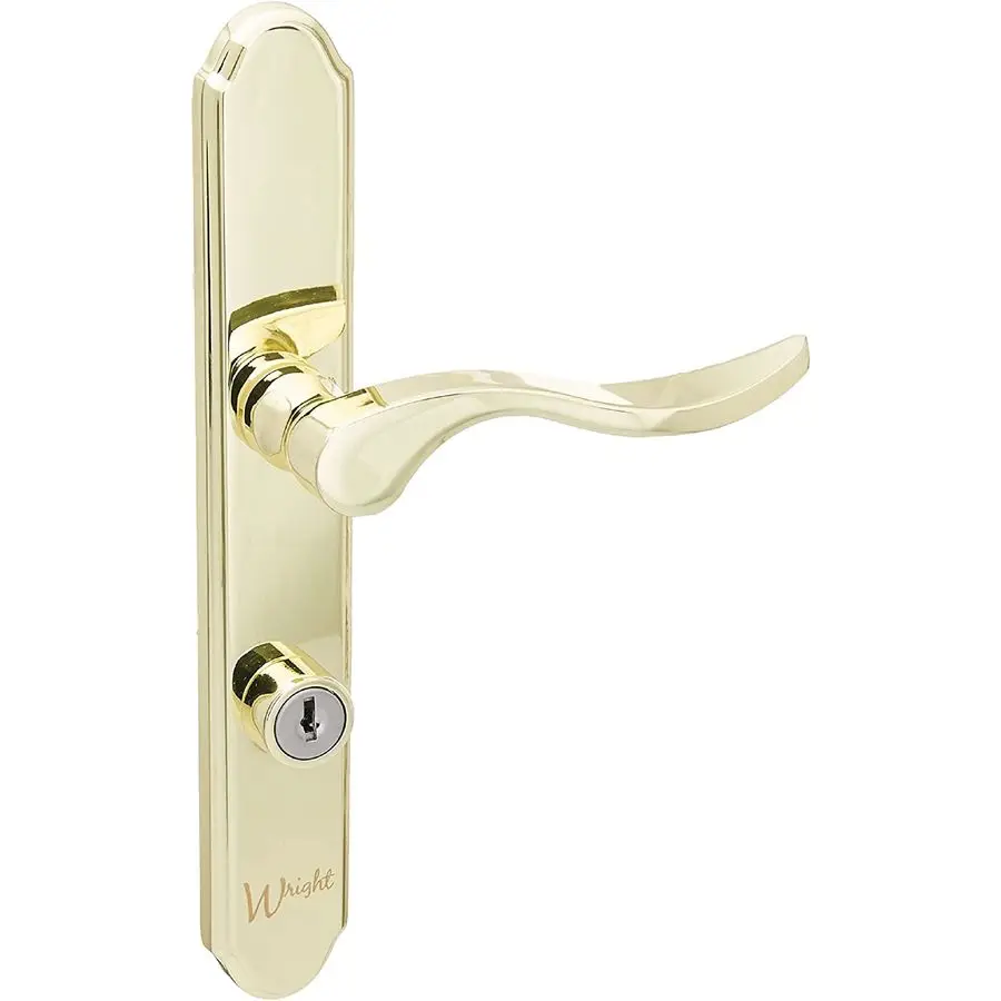 

Serenade Mortise Keyed Lever Mount Latch with Deadbolt for Screen and Storm Doors, Polished Brass