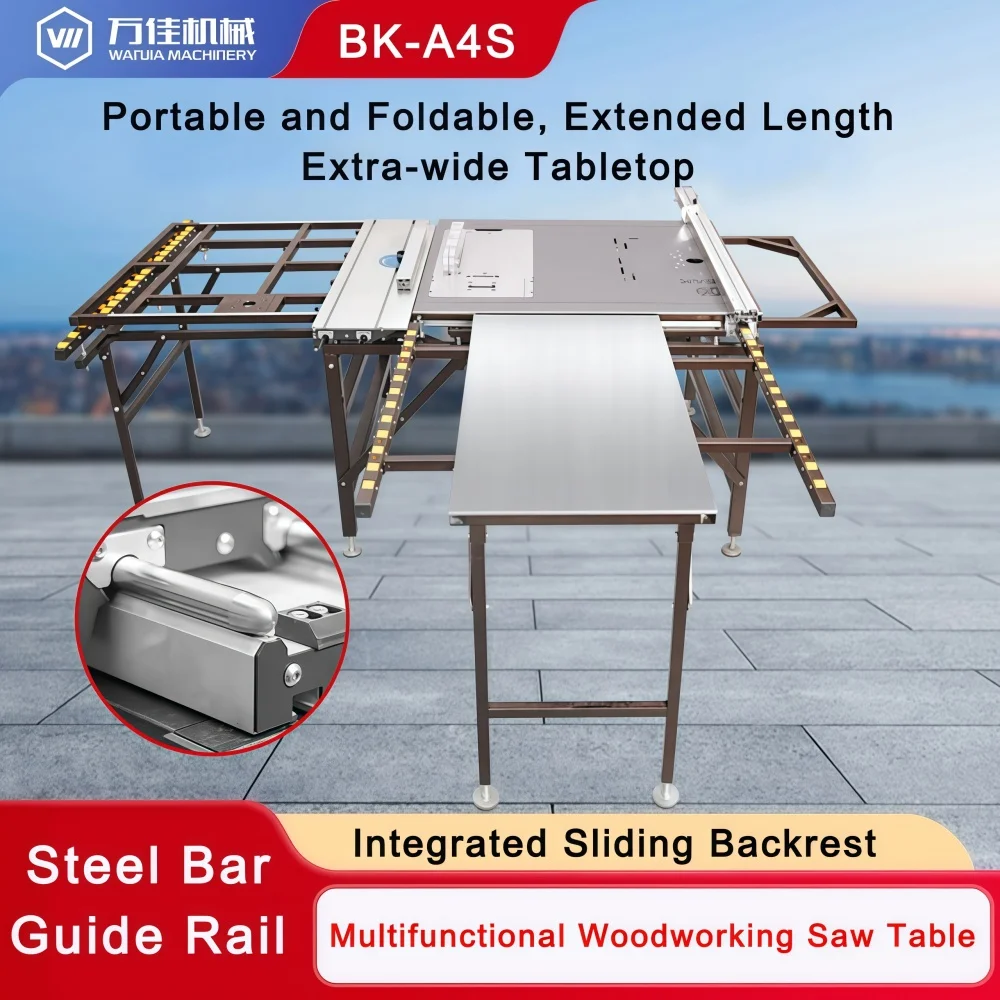

2026 New BK-A4S Woodworking Sliding Table Saw, Workbench for Home Improvement, No Bending Required.