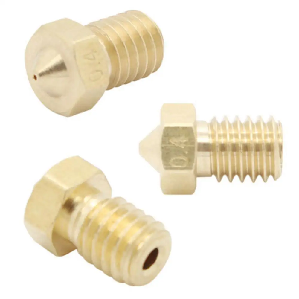 1pcs M6 เกลียวโลหะทั้งหมด 0.2/0.3/0.4/0.5 มม.สําหรับ 1.75 Filament E-3-D V5 Anycubic I3 Mega Kobra Hotend Extruder