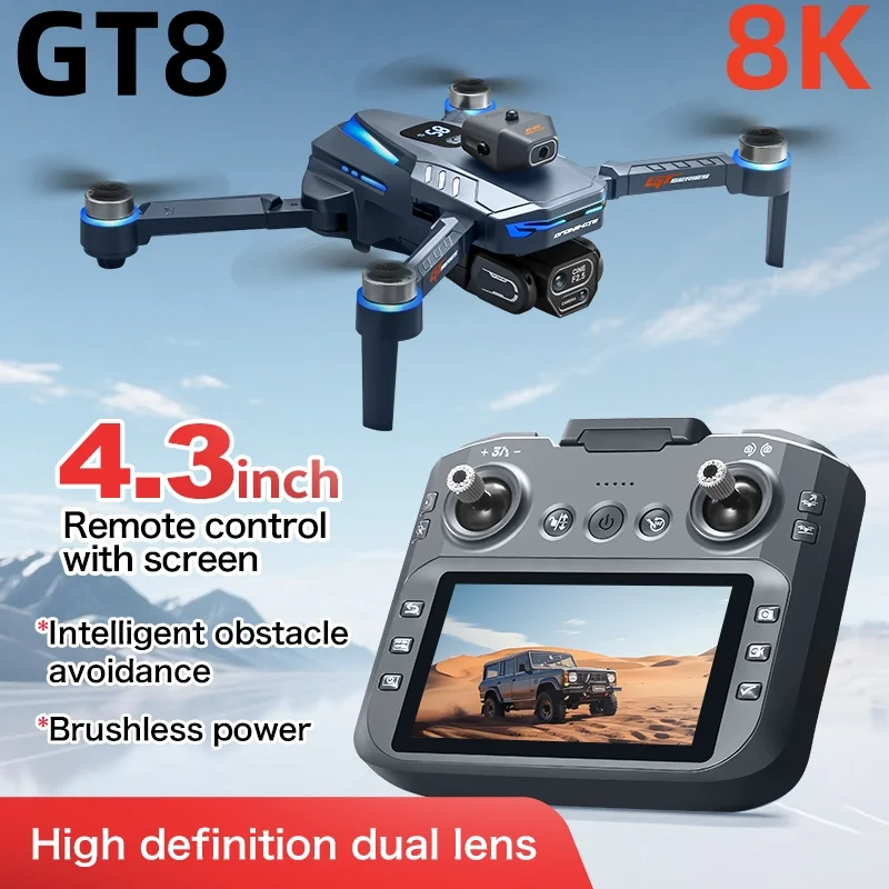 

GT8 Max drone 8K Professional high-definition dual-camera brushless motor obstacle avoidance remote control quadcopter toy