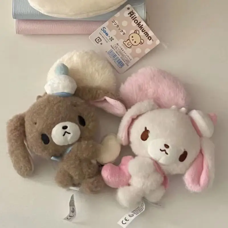 

Горячий плюшевый брелок-талисман Sugarbunnies Shirousa Kurousa с сердцем, милые брелки-цепочки, брелок для ключей, сумка-подвеска, игрушка-кукла