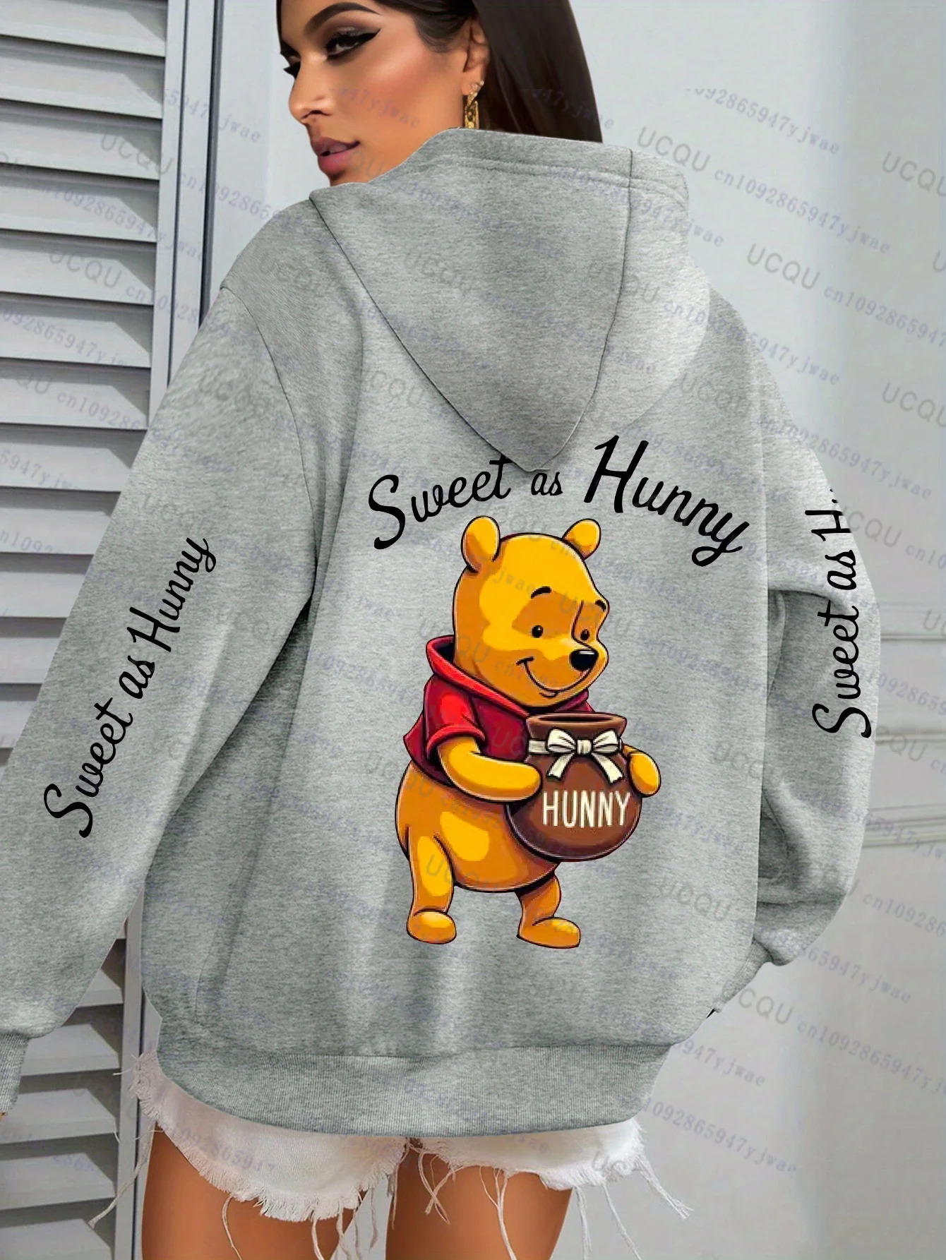 2025 موضة المرأة البلوز ديزني ويني ذا بوه الكرتون تصميم الخريف بلوفر شتوي عادية فضفاض القطن الرياضة هوديس #4