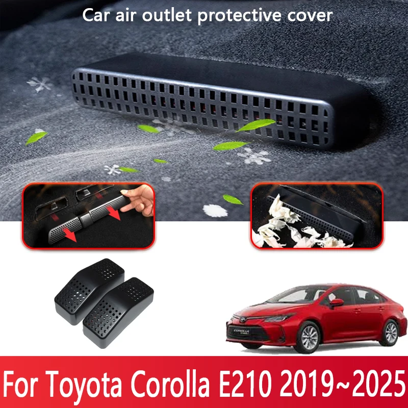 

Car Air Vent Covers For Toyota Corolla E210 2019~2025 2021 Seat Air Conditioner Duct Outlet Dustproof Cover Interior Accessories