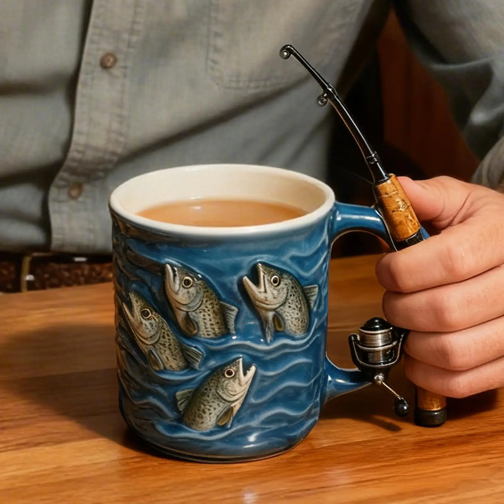 コーヒーマグ-355-ミリリットル樹脂カップコールドホットドリンクウェア飲料容器釣りテーマデザインウォーターカップ紅茶ミルククリスマスギフト用