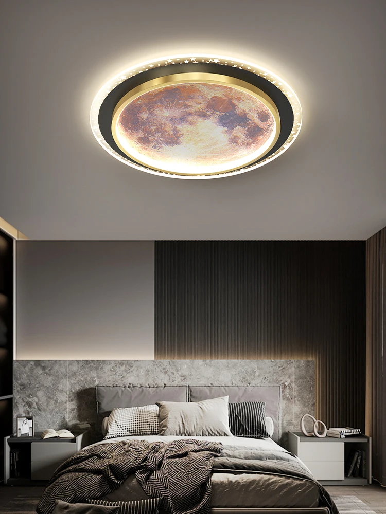 

Luxury master bedroom lamp room led ceiling lamp dream starry sky warm romantic model room study lamp