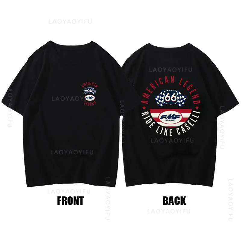 تي شيرت FMF لعادم السباقات للرجال بأكمام قصيرة ، قطن ، رقبة مستديرة ، موضة رائعة ، تخفيضات كبيرة ، الصيف