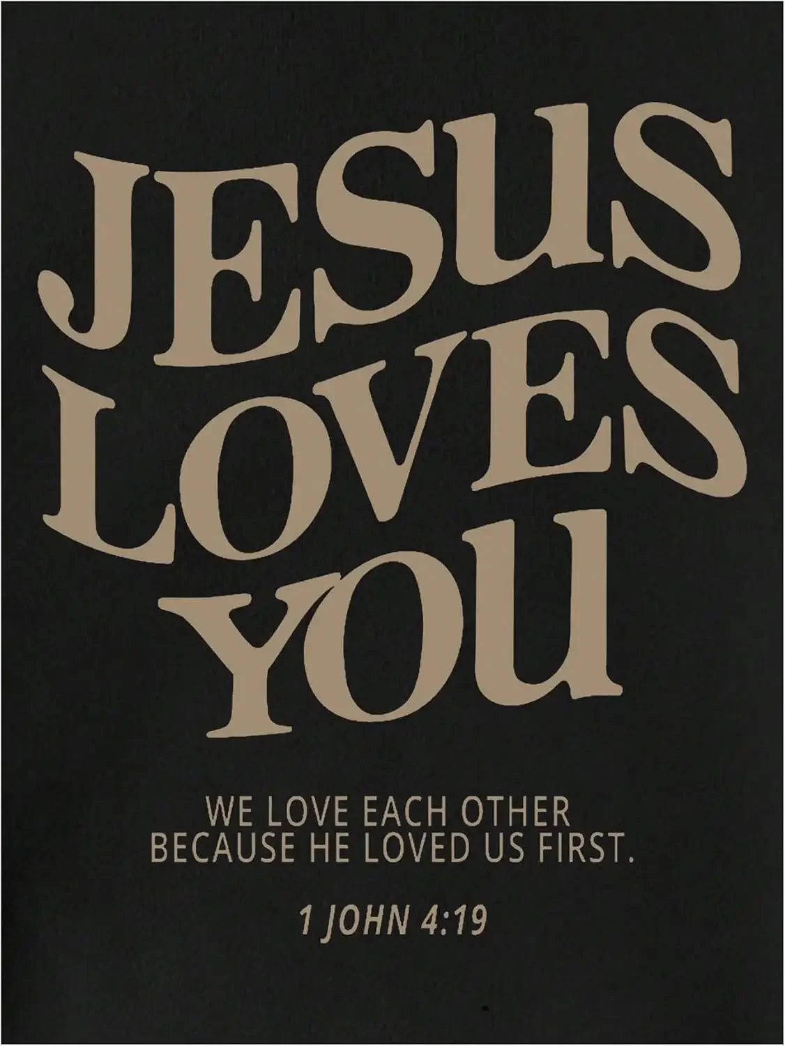 Men's 'Jesus Loves You' Graphic Hoodie - Long-Sleeve Pullover, Street Style for Fall and Winter, Design Inspired by Faith