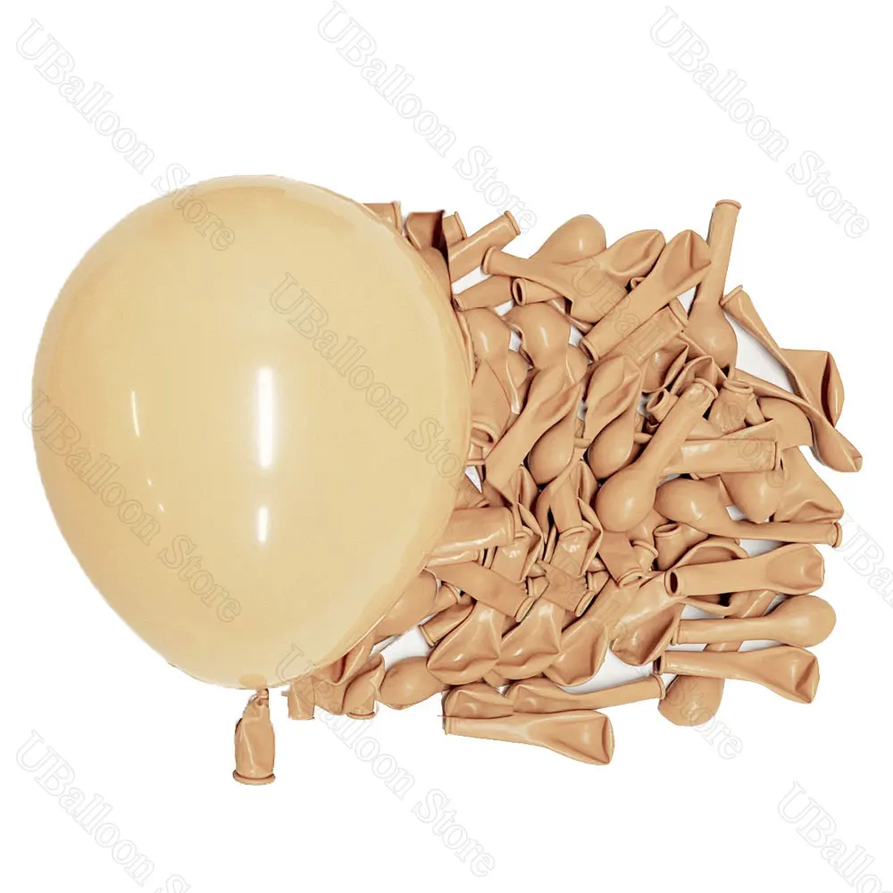 10/30/50 Stück Boho Braune Luftballons Weiße Sandhaut Nude Dark Coffee Brown Latexballons für neutrale Babyparty Geburtstagsdekoration – Detail 8