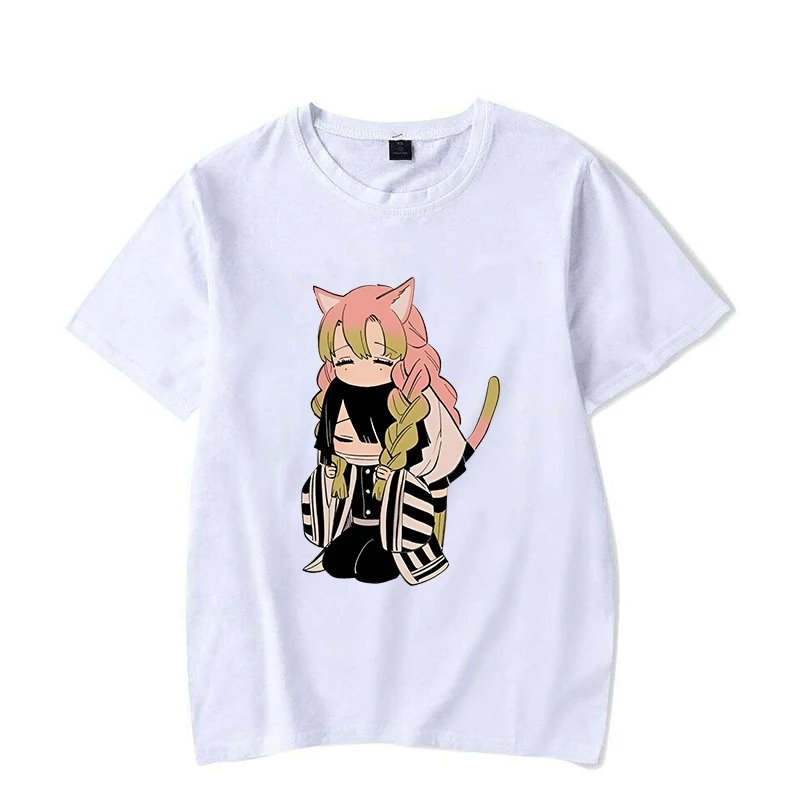 New Hot Anime Cartoon Kanroji Mitsuri Iguro Obanai T-shirts Fashion Women Men Summer Tee Shirt Couple's Casual Short Sleeve