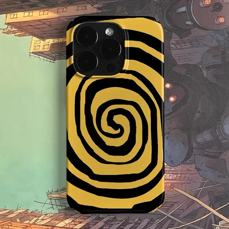 

Yellow Black Thread Art Phone Case for IPHONE 17 Air 16E 15 PROMAX 14 Plus 13 12 MINI 11PRO 16Plus XR XS MAX Acrylic Phone Cover