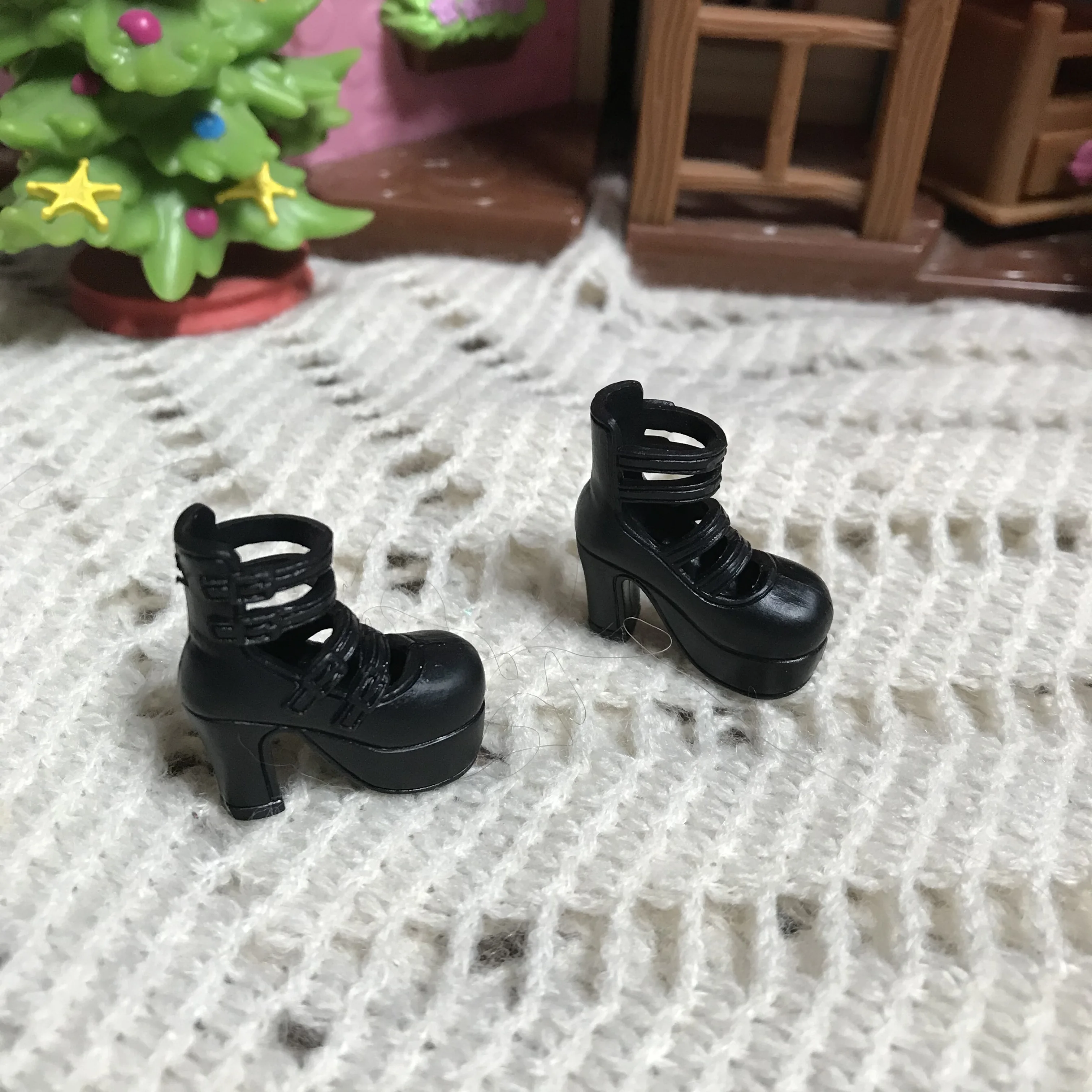 1/6 Doll Accessories Fashion Thin high mouth pointed shoes sandalsFlat Shoes for FR doll for licca doll 30cm Doll Shoes