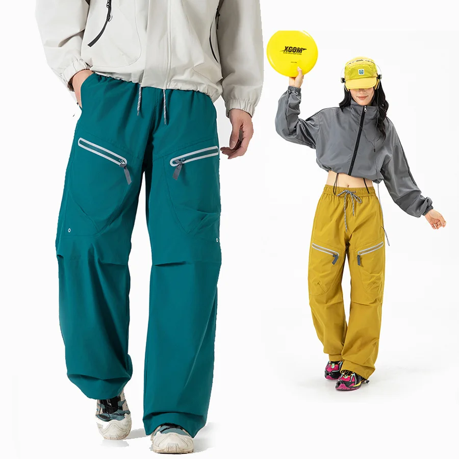 

Outdoor Waterproof Quick Dry Cargo Pants Men Women Loose Casual Sport Techwear Pant Couple Jogger Sweatpant Streetwear Trousers