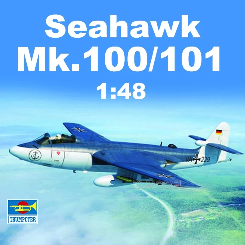 Trumpeter Plastic Assembled Aircraft Model Kit TP02827 British "Seahawk" MK.100/101 Fighter 1/48