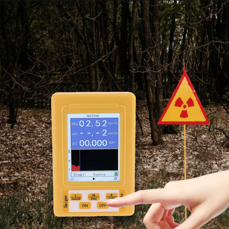 BR-9C Handheld Radiation Detector  Digital Nuclear Radiation Detector for Professional Geiger Counter Type Dosimeter Tester