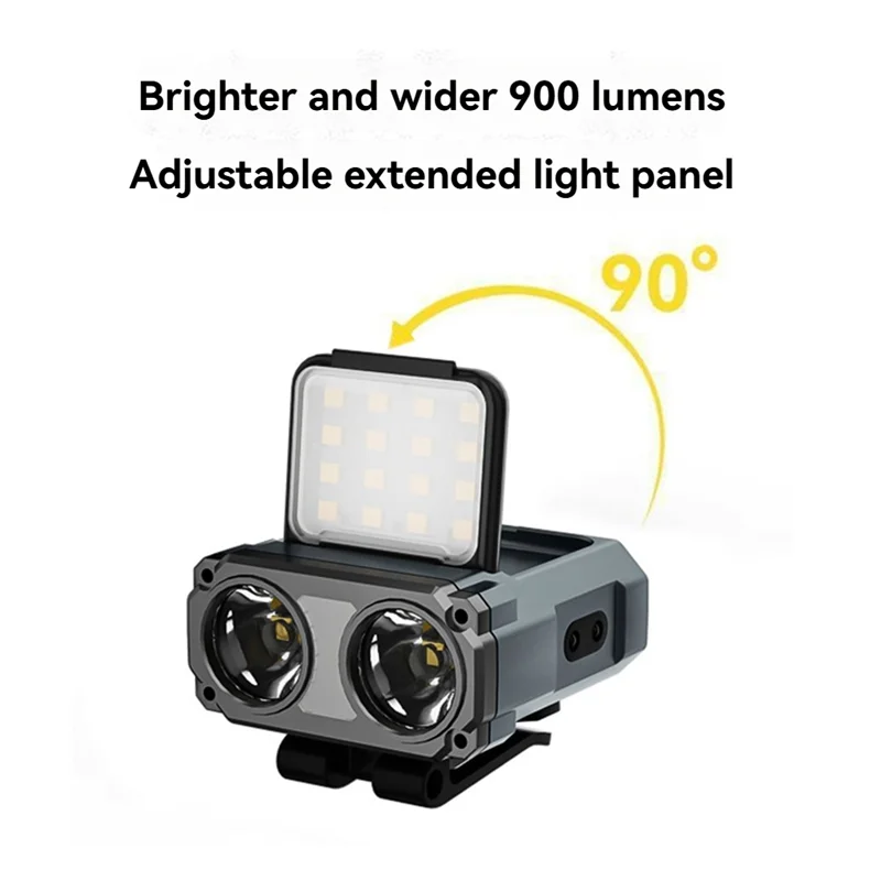 NALFI-المصابيح الأمامية المحمولة نوع C المصباح القابلة لإعادة الشحن المحمولة الدورية أضواء مصباح ليد جيب الصيد الجبهة إضاءة دراجة هوائية