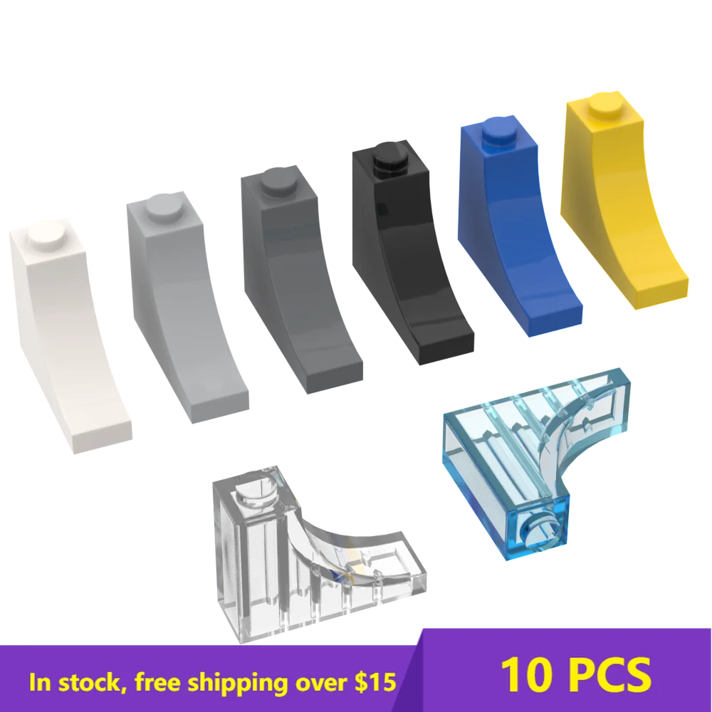 

10PCS MOC 18653 1x3x2 Curved Brick Building Blocks Bricks Bulk Model Educational Parts DIY Educational High-Tech Parts Toys