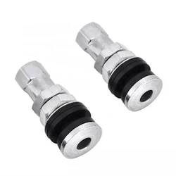2 Pcs Car Tire Valve Short Stems Tubeless Vacuum Tire Valve Stems Silver Tire Valve Short Stems Auto Replacement Parts