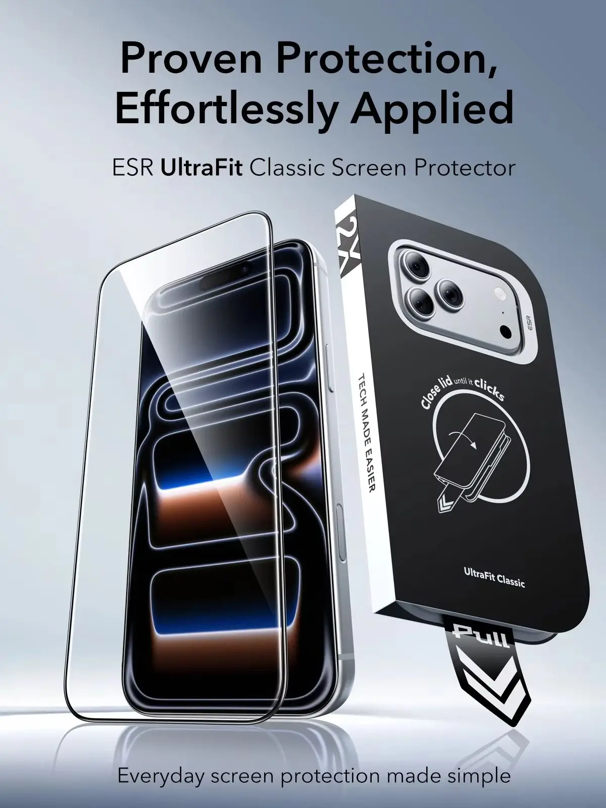 Szkło hartowane ESR do iPhone'a serii 18/17/16/15/14/13, ochrona prywatności klasy wojskowej/folia ochronna o wysokiej rozdzielczości — zdjęcie produktu 7