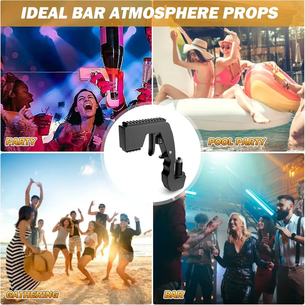 

A7THK-Champagne Beer Water-Gun,Beer-Gun For Birthday Celebrations,Adjustable Champagne Sprayer