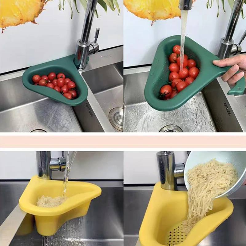 Fruit&Vegetable Drain Basket  Kitchen Leftover Sink Strainer Sink