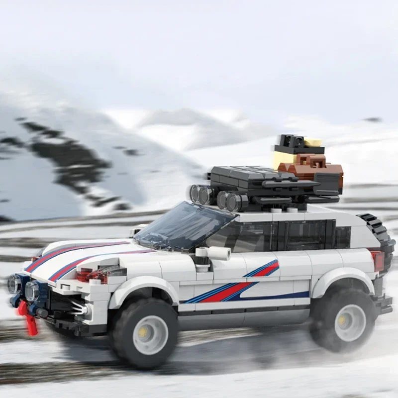 406 sztuk miasto pojazd terenowy klocki Model samochodu wyścigowego cegły kolekcja wyświetlacz dzieci edukacyjne DIY zabawki prezenty świąteczne