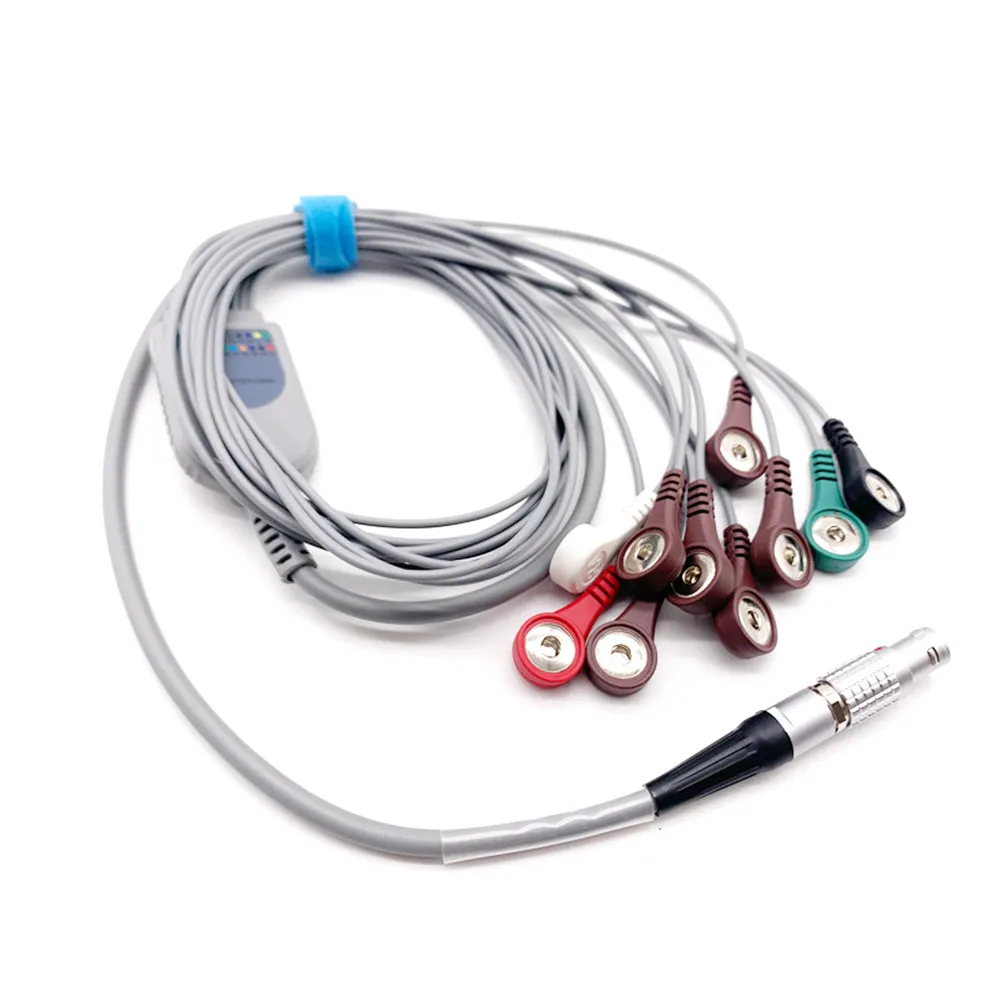Suitable for HS3S-12 LC2000B Dynamic ECG Lead Wire 10 Pins 12 Leads
