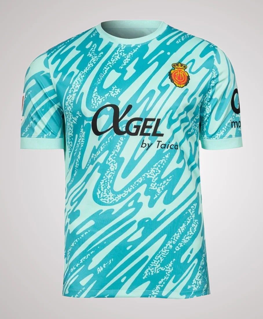 25-26 Temporada RCD Mallorca Camisetas de fútbol local y visitante Camiseta deportiva de manga corta impresa en 3D igual para adultos y niños