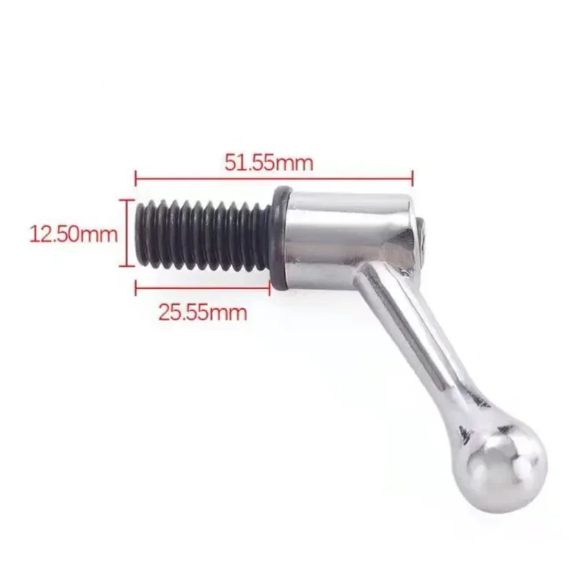 Turret Milling Machine Accessories M8 Milling Machine Handle Spindle Locking Handle Screw M12 M1/2 Workbench Adjustable Handle