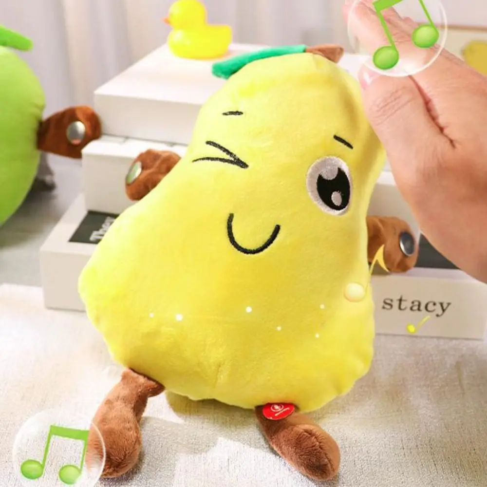 Creative Fruit Induction Metronome Music Modes Soft Fruit Sensory Interactive Playing Joint Music Rhythm Stuffed