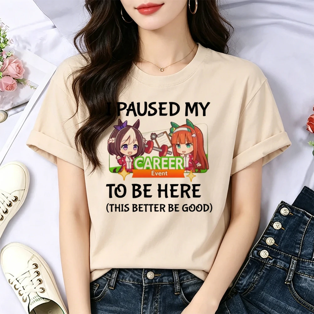 Umamusume top tees girl funny meme streetwear clearance sales gyaru shirt meme goth cute clearance sales 80s