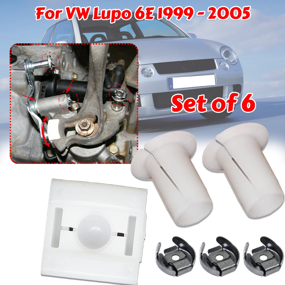 

Car Gear Selector Wiring Lock Washer Shift Relay Lever Slide Bush Kit Shifter Linkage Sliding Shoe Bearing Socket For VW Lupo 6E