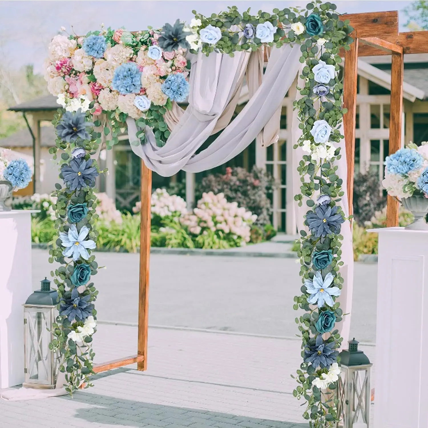 

Wedding Simulation Flower Tabletop Decoration Rose Rattan Staircase Gate Decoration New Garden Vine