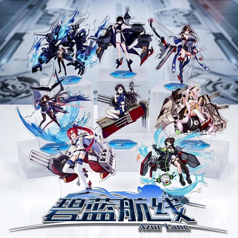 Azur Lane Acrylic Stand Keychain 2026 New Battle Ship Style Enterprise Belfast Takao Sovetsky Soyuz Character Merch