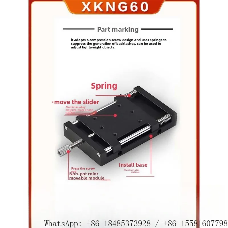 MSMXYKNG20 25 40 60 Screw Feed XY Linear Slider Precision Manual Stage Lab Micro Position Adjust Device
